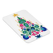 Scandinavian Folk Art Christmas Tree Wenskaart Magneet (Rechterzijde)
