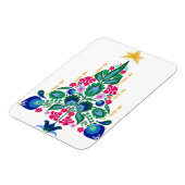 Scandinavian Folk Art Christmas Tree Wenskaart Magneet (Linkerzijde)