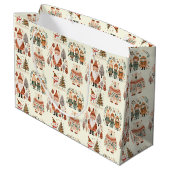 Scandinavian Folk Art Festive Holiday Groot Cadeauzakje (Achterkant Gekanteld)