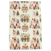 Scandinavian Folk Art Festive Holiday Medium Cadeauzakje (Voorkant)