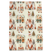 Scandinavian Folk Art Festive Holiday Medium Cadeauzakje (Achterkant)