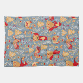 Scandinavian Folk Art Kitchen Towel Theedoek