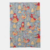 Scandinavian Folk Art Kitchen Towel Theedoek (Verticaal)