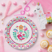 Scandinavian Folk Art Papieren Bordje (Feest)