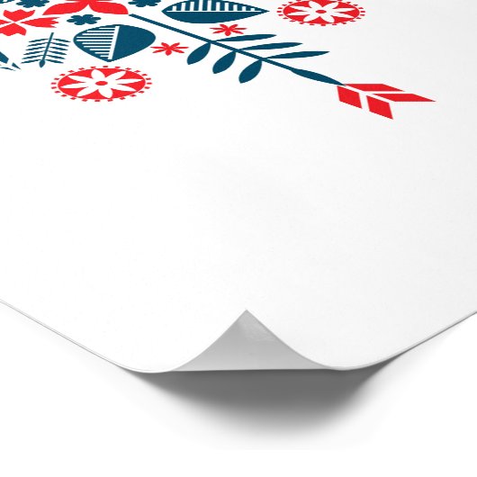 Scandinavian Folk Art Poster (Hoek)