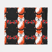 Scandinavian Folk Art Prints | Noordse Decor Fleec Fleece Deken (Voorkant (Horizontaal))