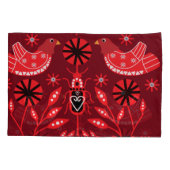 Scandinavian Folk Art Prints | Noordse Decor Fleec Kussensloop (Achterkant)