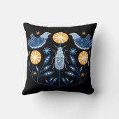 Scandinavian Folk Art Prints | Noordse decor-Mok Kussen (Achterkant)