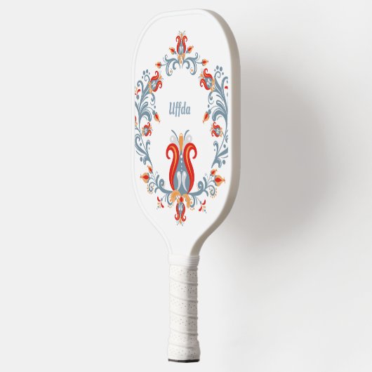 Scandinavian Folk Art Rosemaling | Uffda Pickleball Paddle (Links)