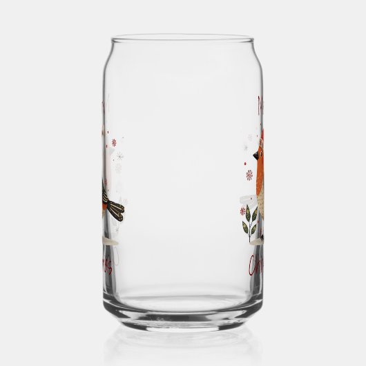 Scandinavian Folk Art style Blikvorm Glas (Rechts)