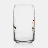 Scandinavian Folk Art style Blikvorm Glas (Links)