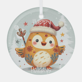 Scandinavian Folk Art Style Glas Ornament