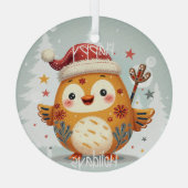 Scandinavian Folk Art Style Glas Ornament (Achterkant)