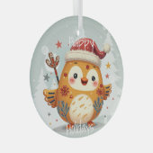 Scandinavian Folk Art Style Glas Ornament (Voorkant Rechts)