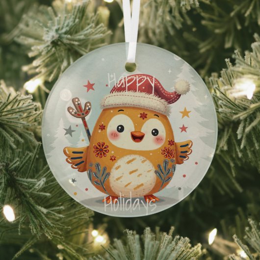 Scandinavian Folk Art Style Glas Ornament (Insitu)