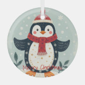 Scandinavian Folk Art Style Glas Ornament (Voorkant)