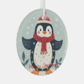 Scandinavian Folk Art Style Glas Ornament (Voorkant Rechts)