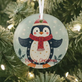 Scandinavian Folk Art Style Glas Ornament