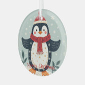 Scandinavian Folk Art Style Glas Ornament (Voorkant links)