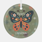 Scandinavian Folk Art Style Glas Ornament (Voorkant)