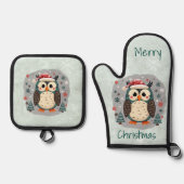 Scandinavian Folk Art Style Ovenwant & Pannenlap Set (Voorkant)