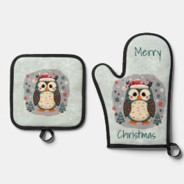 Scandinavian Folk Art Style Ovenwant & Pannenlap Set