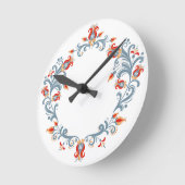 Scandinavian Folk Art Velkommen Clock Ronde Klok (Hoek)