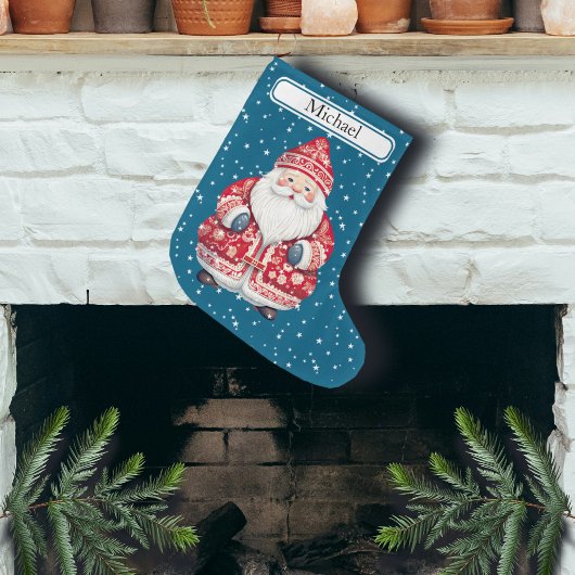 Scandinavian Folk Santa Claus - Naam Grote Kerstsok