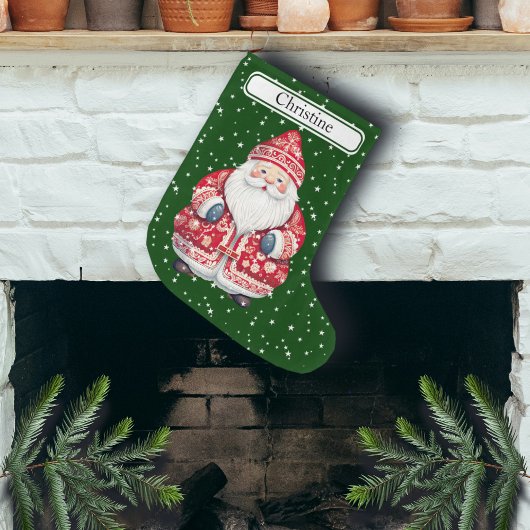 Scandinavian Folk Santa Claus - Naam Grote Kerstsok