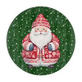 Scandinavian Folk Santa Claus Round Snijplank