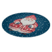 Scandinavian Folk Santa Claus Round Snijplank (Hoek)