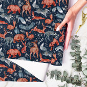 Scandinavian Folk Woodland Animals Wrapping Paper Cadeaupapier
