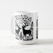 Scandinavian Folk Woodland Coffee Mok (Voorkant links)