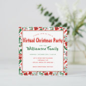 Scandinavian Folkart print virtuele kerstfeest Kaart (Staand voorkant)