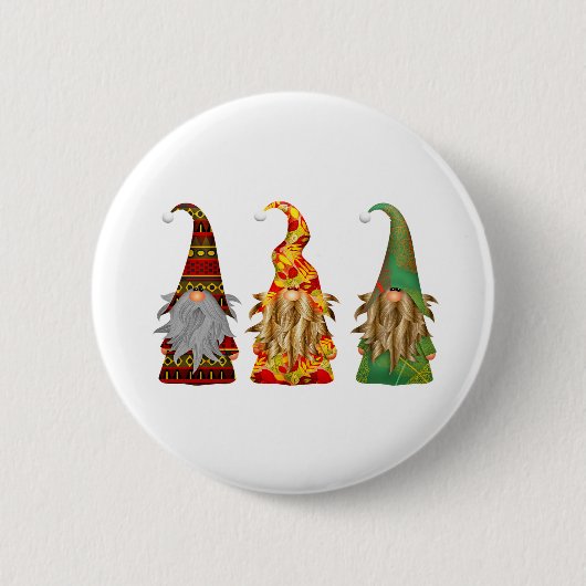 Scandinavian Forest Gnomes Ronde Button 5,7 Cm (Voorkant)