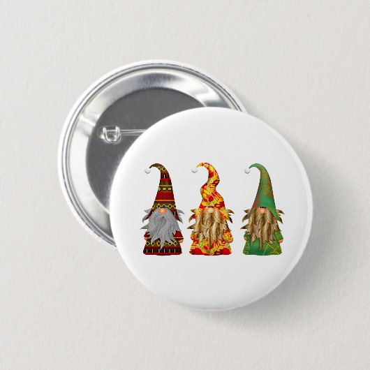 Scandinavian Forest Gnomes Ronde Button 5,7 Cm (Voorkant /achterkant)