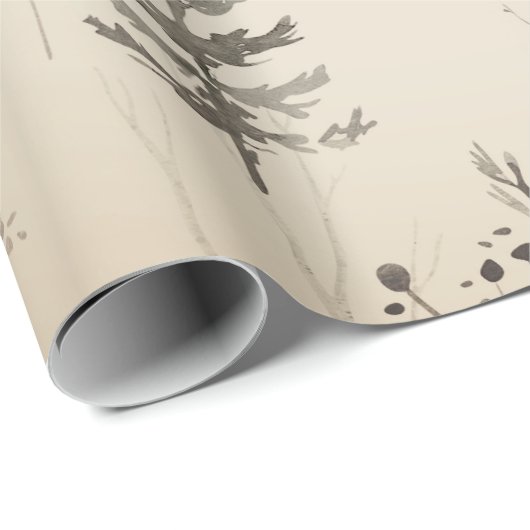 SCANDINAVIAN FOREST PATTERN CHRISTMAS GIFT WRAP CADEAUPAPIER (Rol Hoek)