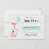 Scandinavian Fox boy baby shower (Voorkant)