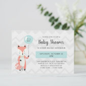 Scandinavian Fox boy baby shower (Staand voorkant)