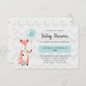 Scandinavian Fox boy baby shower (Voorkant / Achterkant)