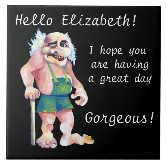 Scandinavian Funny look Love Troll Tegeltje (Voorkant)