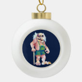 Scandinavian Funny look Ogre Troll Keramische Bal Ornament (Voorkant)