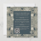 Scandinavian Geometric Christmas Party Invitation Kaart (Achterkant)