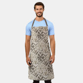 Scandinavian Geometric Floral Motif Schort (Gedragen)