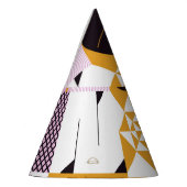 Scandinavian Geometric: Hand-getrokken kunstwerk. Feesthoedjes (Links)