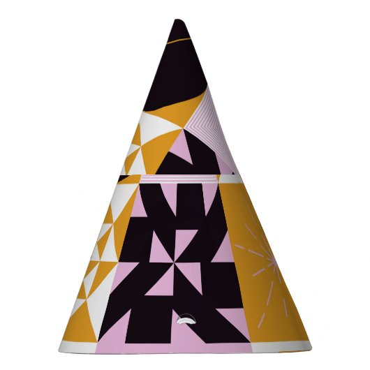 Scandinavian Geometric: Hand-getrokken kunstwerk. Feesthoedjes (Rechts)