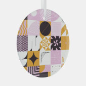 Scandinavian Geometric: Hand-getrokken kunstwerk. Glas Ornament (Voorkant Rechts)