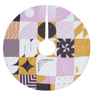 Scandinavian Geometric: Hand-getrokken kunstwerk. Kerstboom Rok
