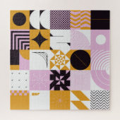 Scandinavian Geometric: Hand-getrokken kunstwerk. Legpuzzel (Horizontaal)