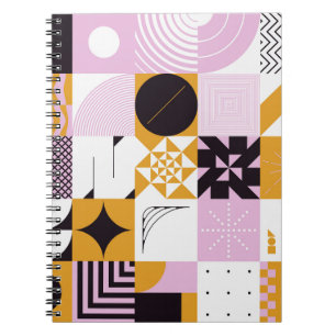 Scandinavian Geometric: Hand-getrokken kunstwerk. Notitieboek